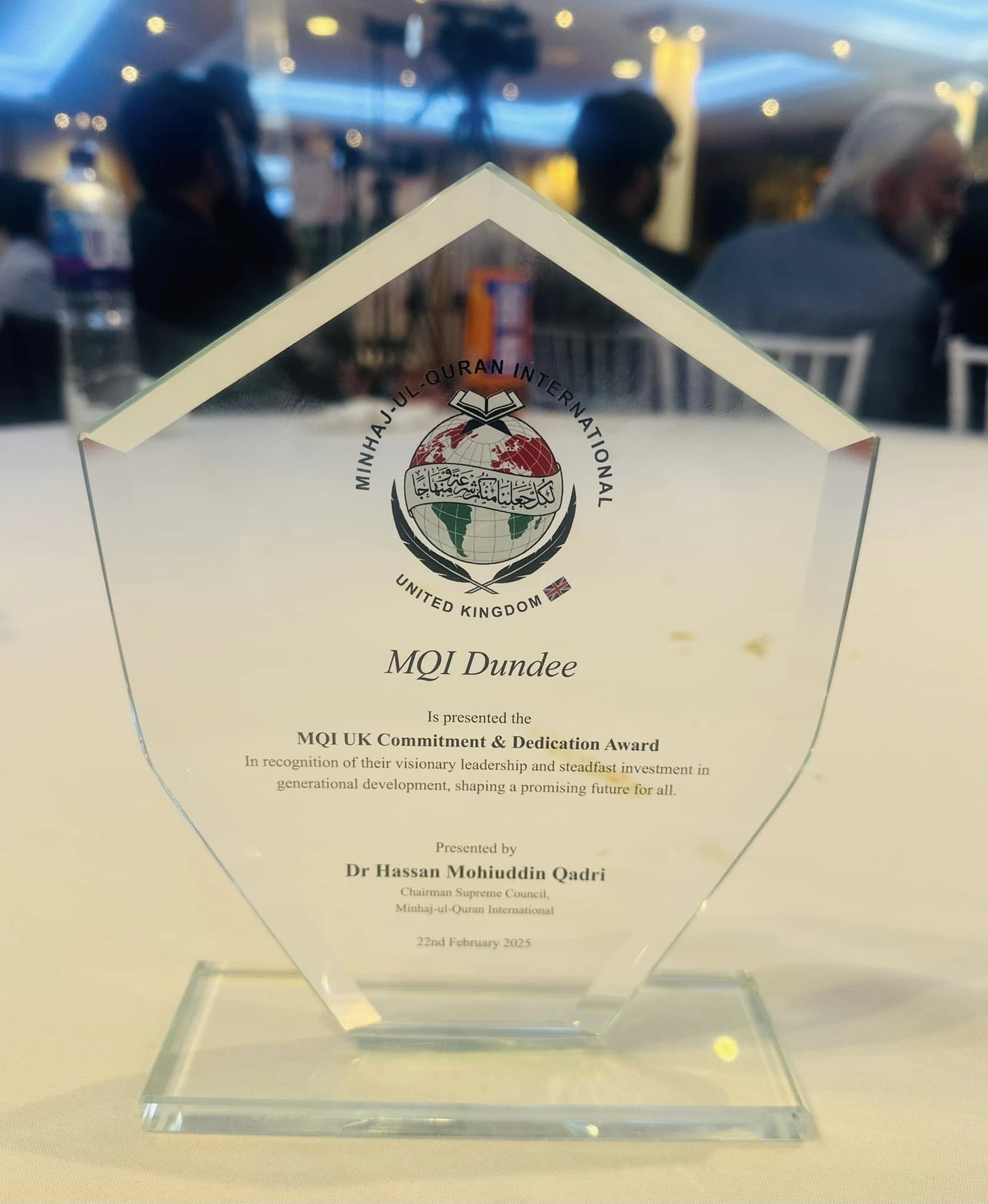 MQI Dundee recognised for their commitment and dedication